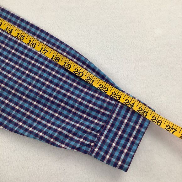 Tommy Hilfiger Men’s XL Plaid Shirt Button Up Down Long Sleeves Blue Classic Fit - Picture 14 of 16